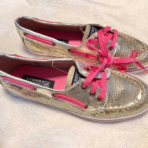 🆕Girl’s Sperry Gold Top Sider Boat Shoes - Picture 3 of 6